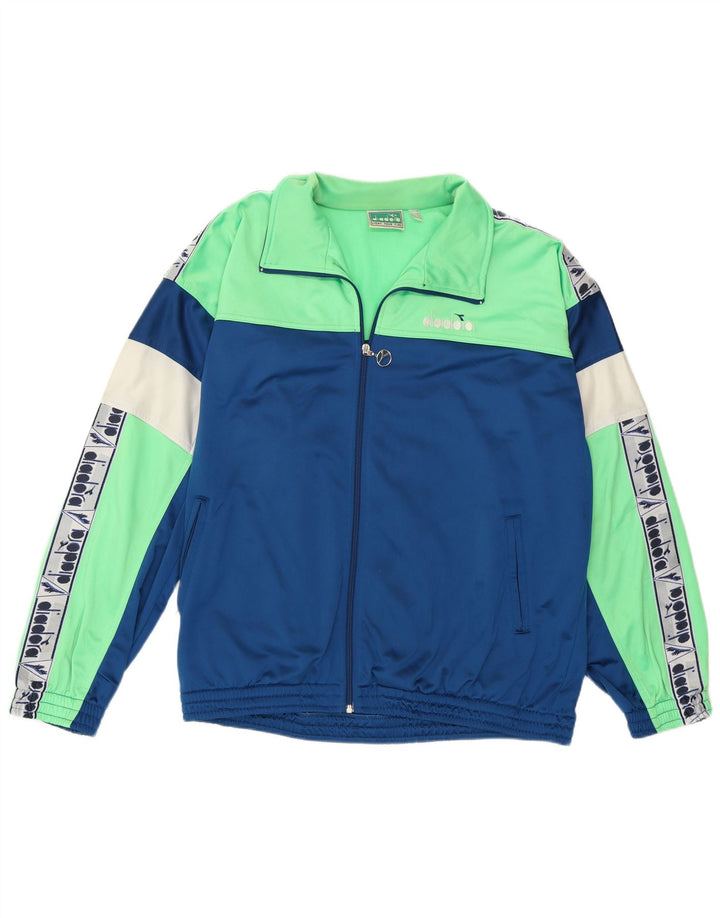 Tuta intera da uomo Diadora Graphic UK 40 Poliestere color block blu medio