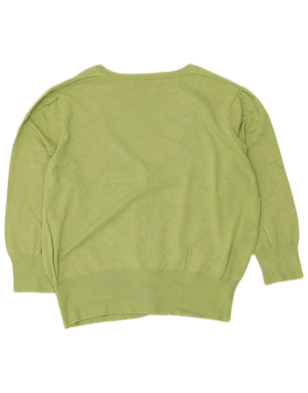 Maglione cardigan con maniche a 3/4 corto Marks & Spencer da donna UK 18 XL Verde