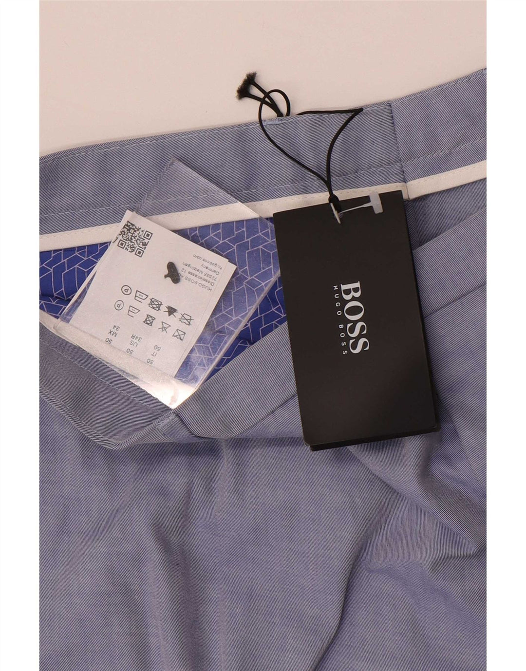 Pantaloni chino slim da uomo Hugo Boss W34 L33 Blu