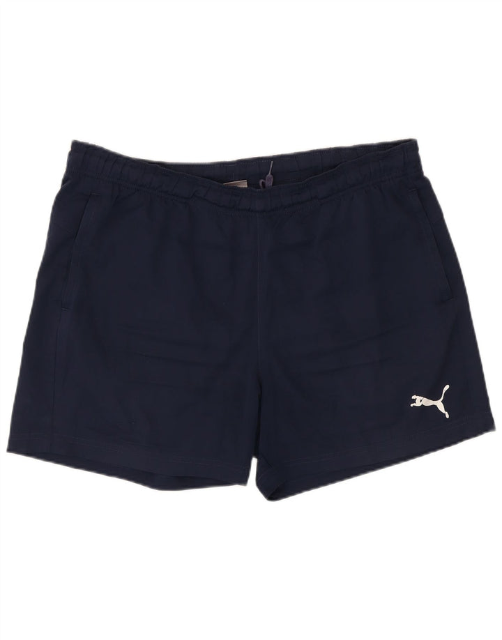 Pantaloncini sportivi Puma da uomo grandi blu navy