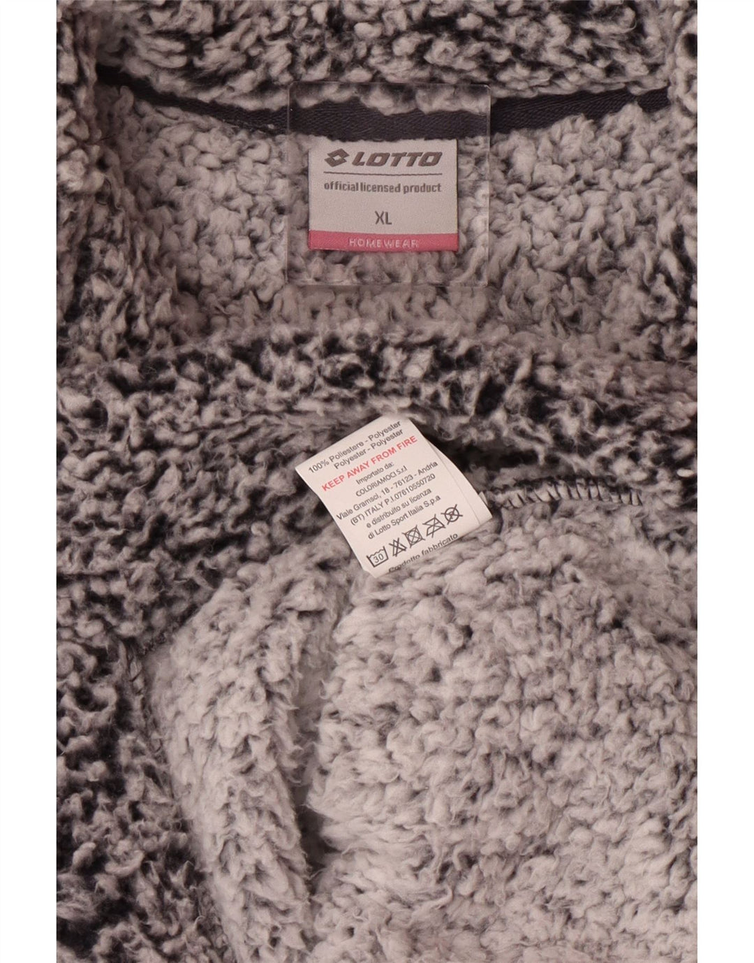 Giacca in pile da donna Lotto UK 18 XL Poliestere color block grigio