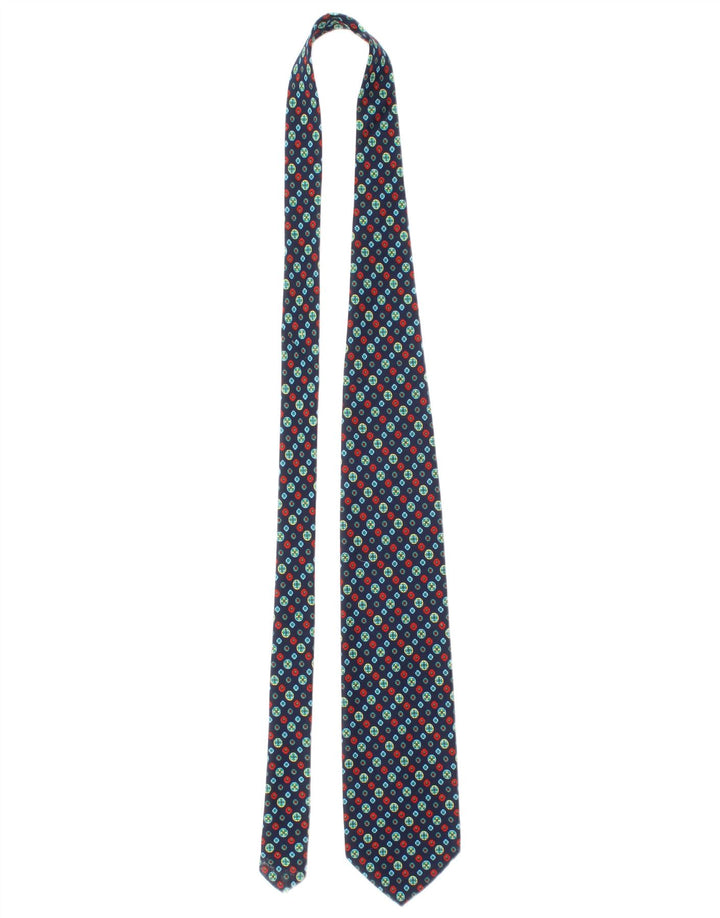 Cravatta Uomo Salvatore Ferragamo Taglia unica Blu Navy Seta geometrica Classica