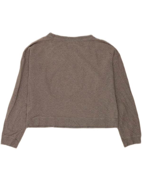 Felpa corta da donna con grafica Jack Wills UK 12 Cotone grigio medio