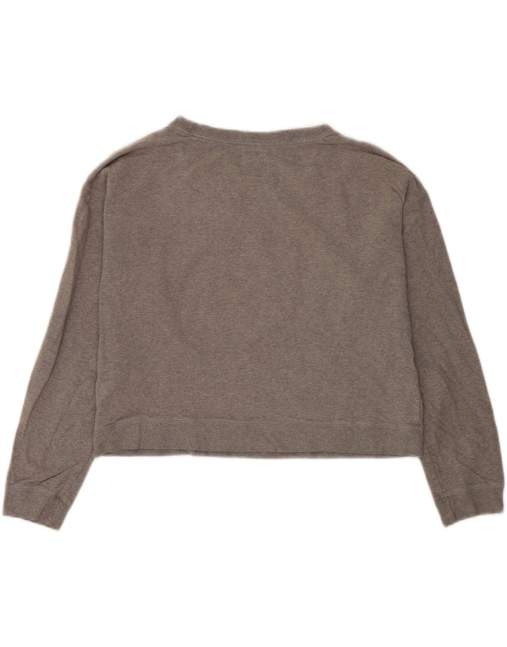 Felpa corta da donna con grafica Jack Wills UK 12 Cotone grigio medio