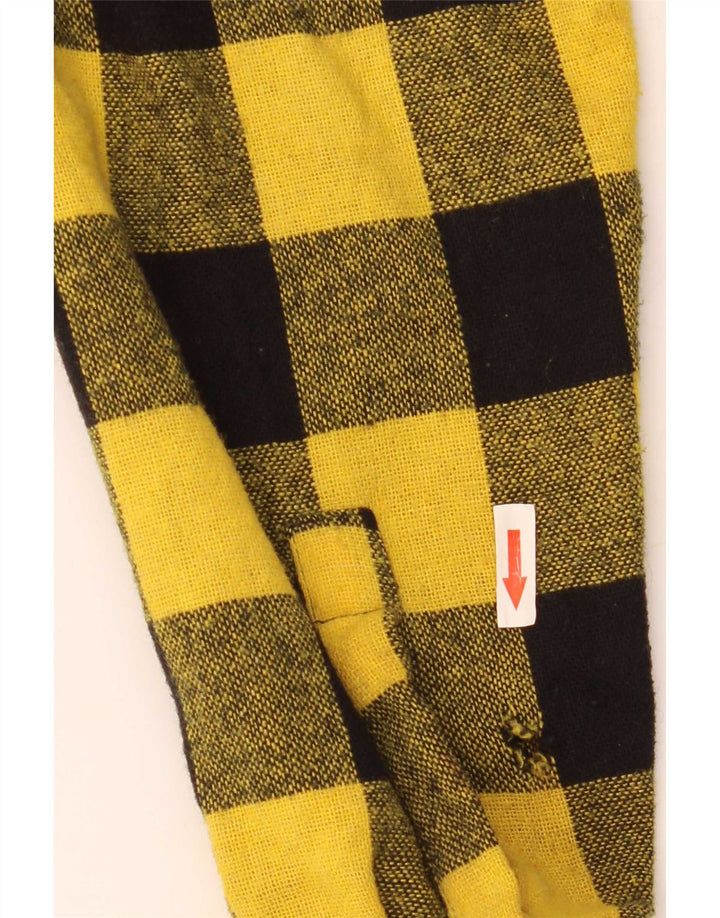 Wanted camicia da uomo overshirt in acrilico a quadretti giallo medio