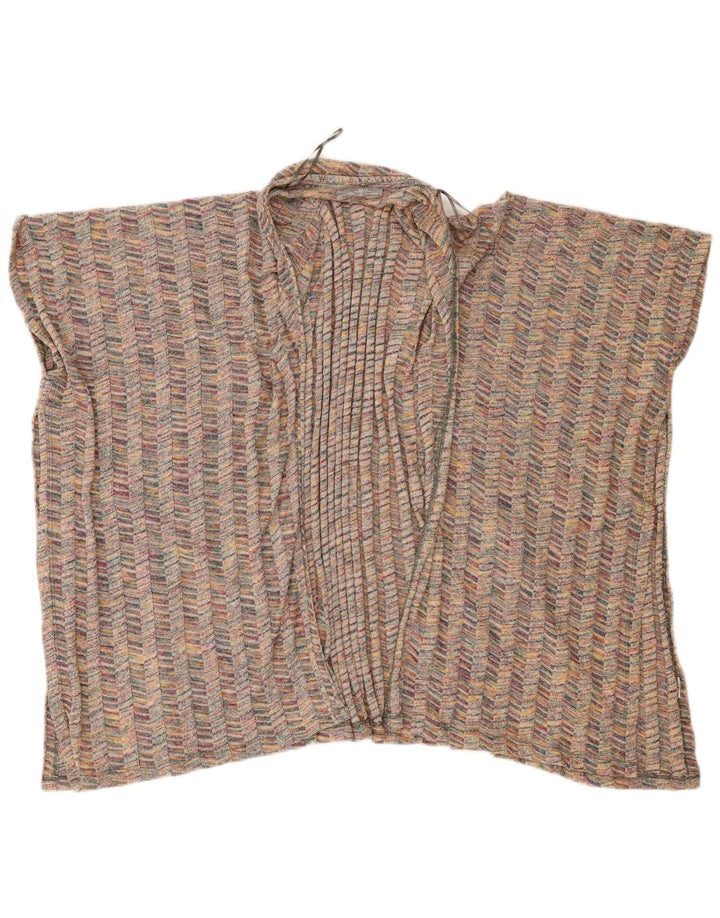 Maglione cardigan a maniche corte da donna Zara UK 12 medio multicolore