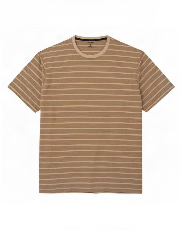 T-shirt da uomo James Pringle Top XL in cotone a righe beige