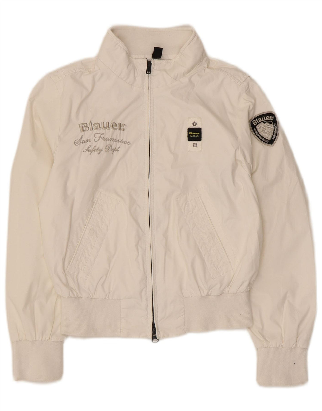 Giubbotto bomber grafico per ragazze Blauer 9-10 anni in nylon bianco