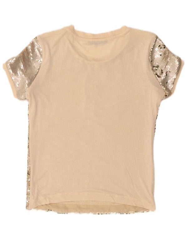 Guess Camicetta con paillettes da donna Top UK 10 Small Beige