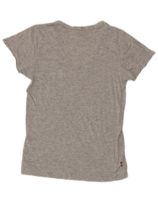 T-shirt da donna Levi's Top UK 14 grande cotone grigio