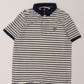 Polo da uomo Lyle & Scott grande in cotone a righe bianche