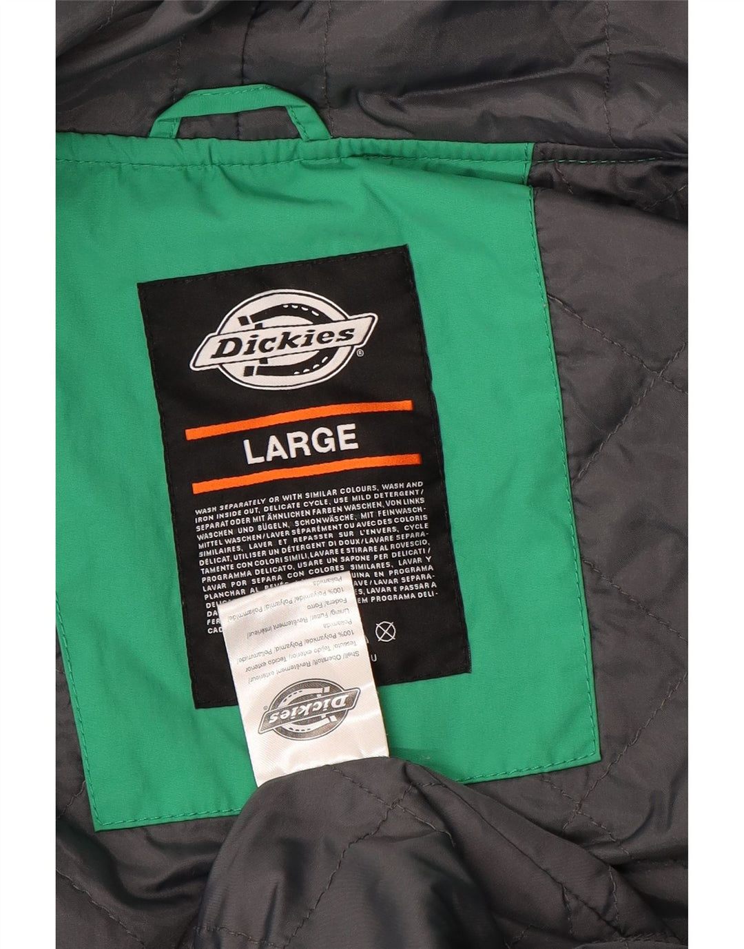 DICKIES Giubbotto bomber con cappuccio da uomo grande verde in poliammide