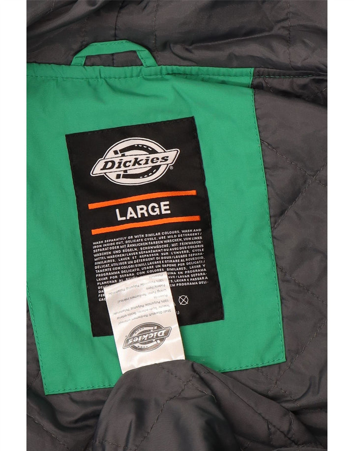 DICKIES Giubbotto bomber con cappuccio da uomo grande verde in poliammide