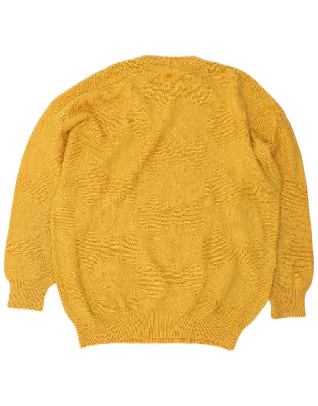 Maglione maglione girocollo da uomo VINTAGE IT 56 XL Giallo