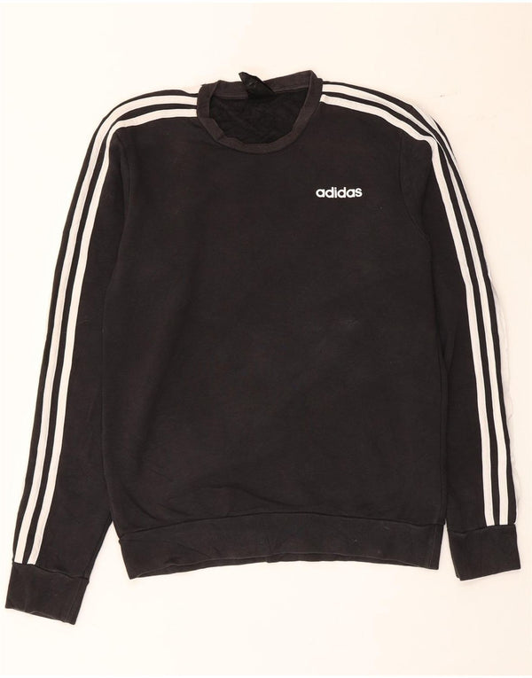 Felpa Adidas Uomo Maglione Piccolo Cotone Nero