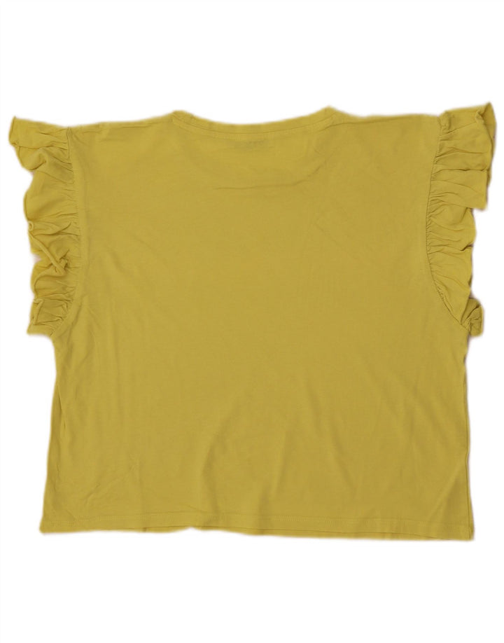 Top corto in camicetta corta da donna Zara UK 10 piccolo giallo