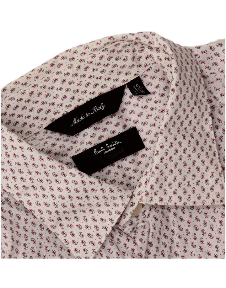 Camicia da uomo PAUL SMITH Taglia 15 38 Paisley bianco medio