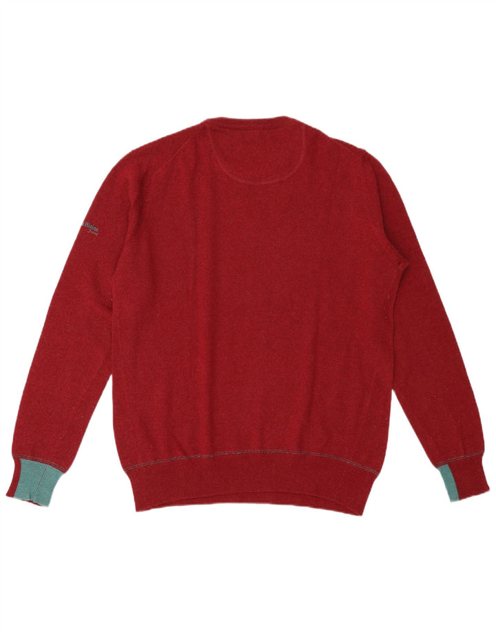 Maglione da uomo girocollo Harmont & Blaine, grande, in lana color block rosso