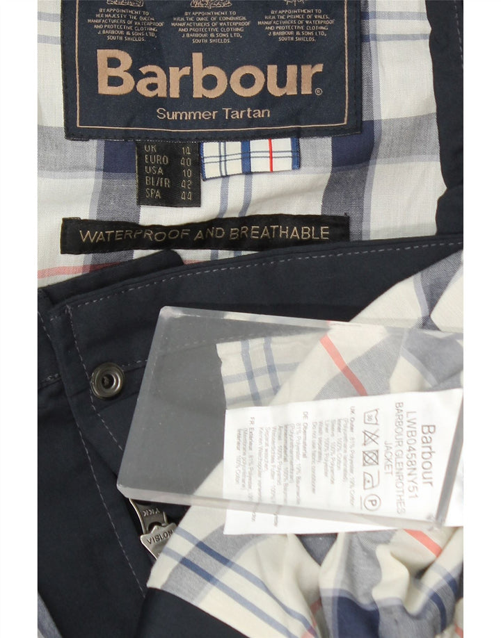 Giacca militare da donna Barbour UK 14 grande poliestere blu navy