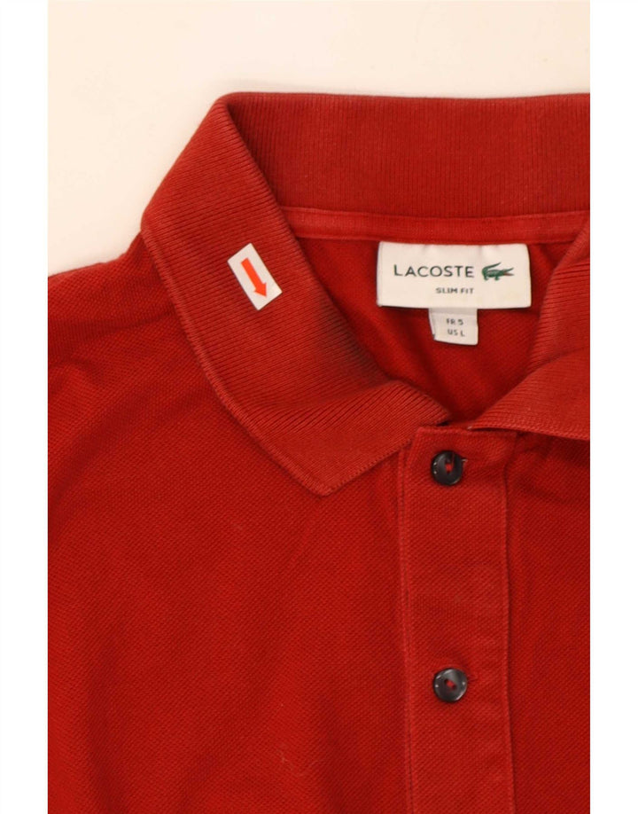 Polo da uomo slim fit Lacoste taglia 5 grande rossa