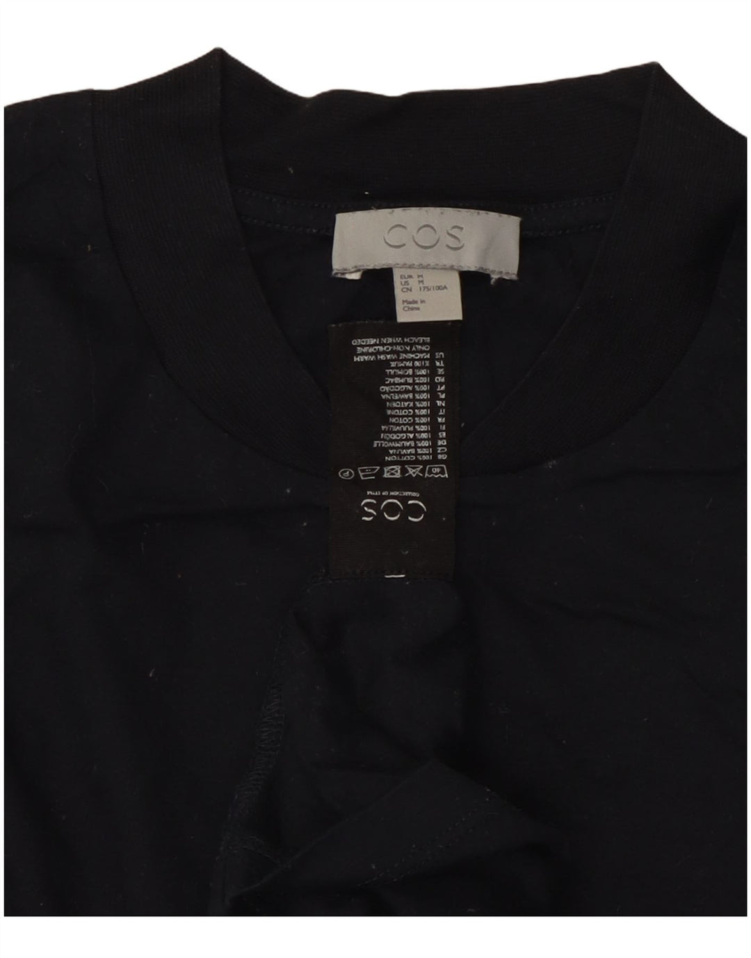 T-shirt da uomo Cos Top in cotone blu navy medio