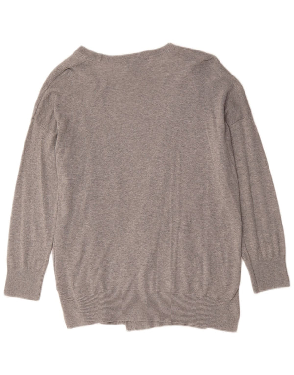 Maglione cardigan da donna Marks & Spencer UK 14 Cotone grigio medio