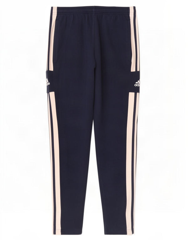 Pantaloni da tuta grafica da uomo Adidas Large in cotone blu navy