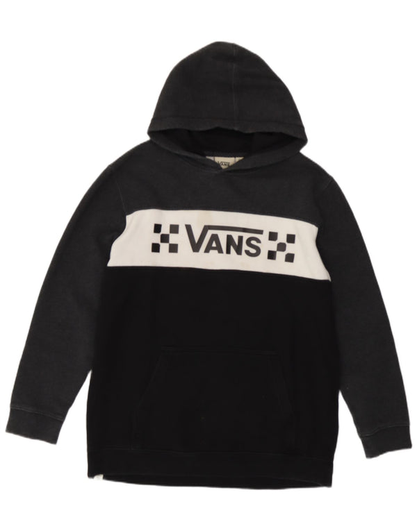 Felpa con cappuccio grafica da donna Vans UK 18 XL Blu navy in cotone color block