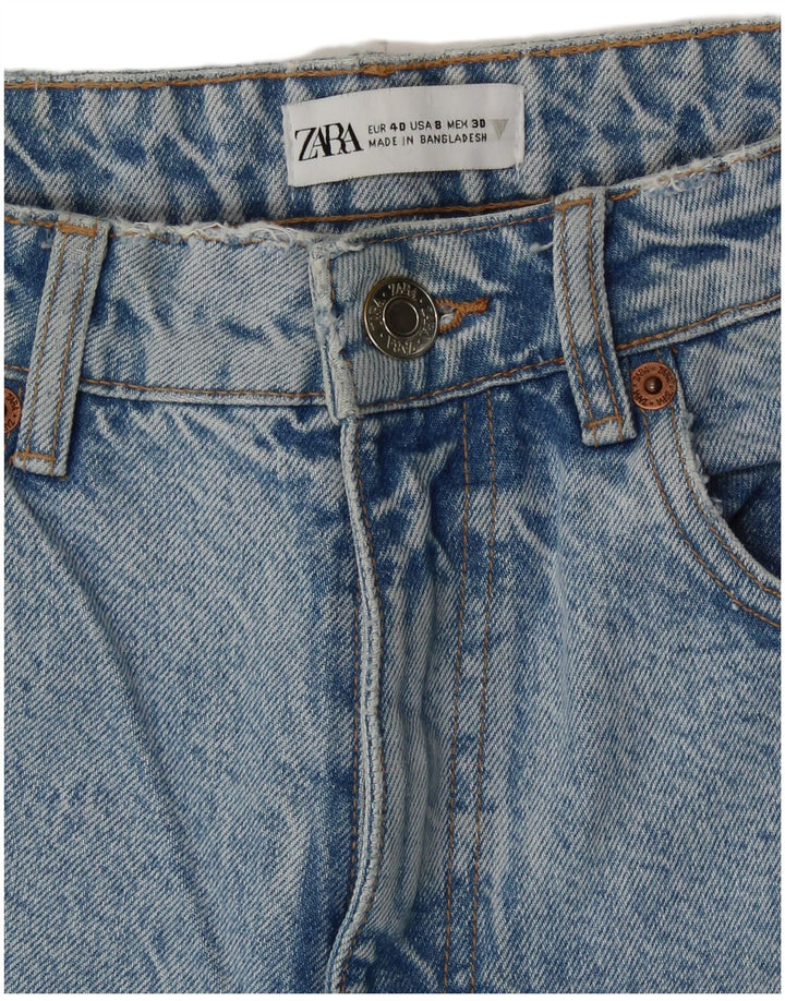 Jeans Zara da donna a vita alta EU 40 medio W30 L27 cotone blu