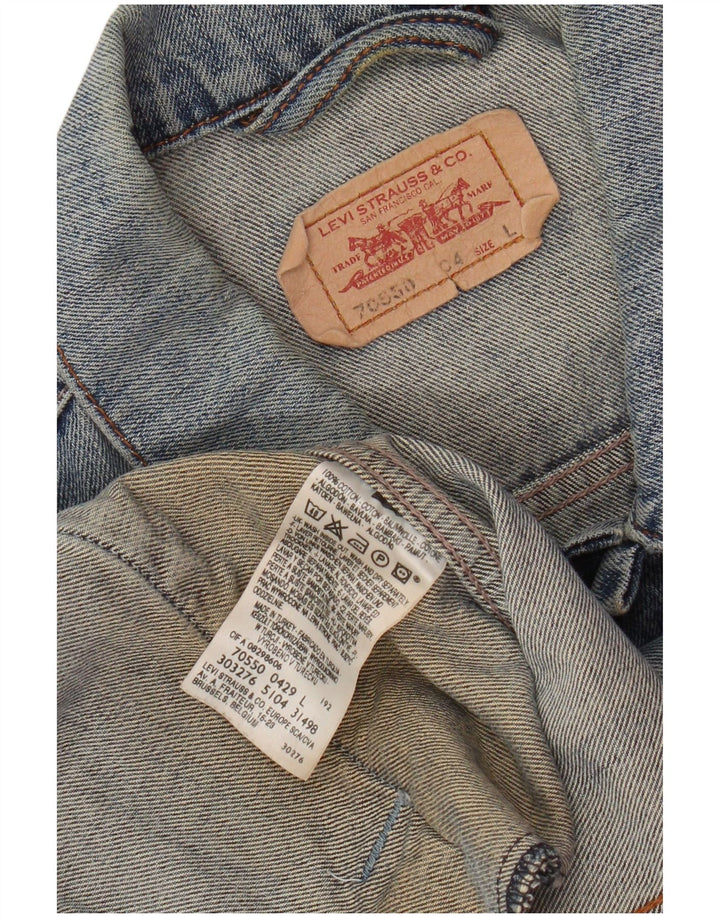 Levi's Uomo 70550 Giacca di jeans UK 40 Large Blu Cotone