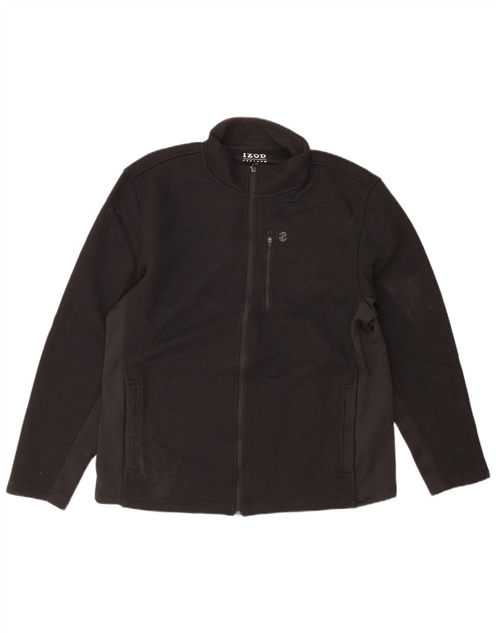 Giacca da tuta da uomo IZOD grande in poliestere nero