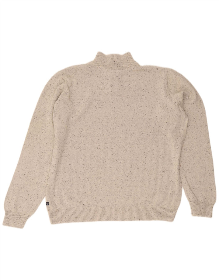Maglione da uomo Chaps con collo a bottoni 2XL Cotone Fair Isle grigio