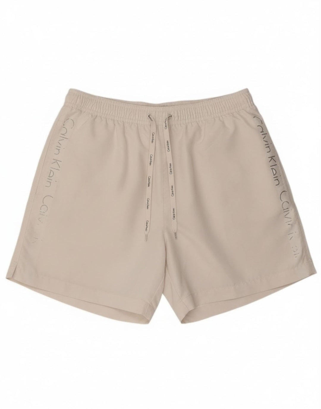 Pantaloncini da bagno grafici da uomo Calvin Klein poliestere bianco medio