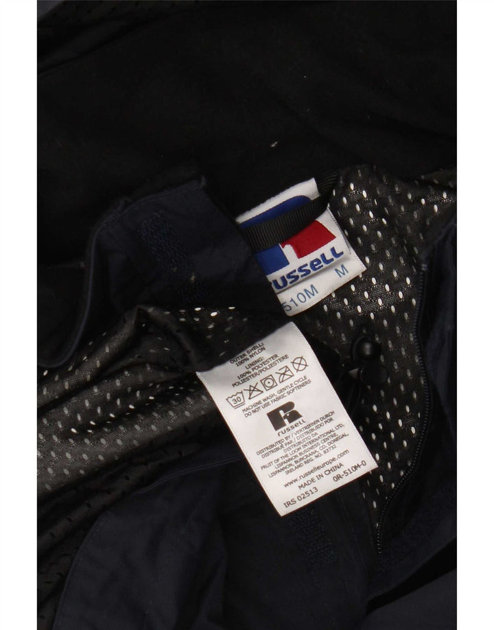 Giacca antipioggia con cappuccio da uomo Russell Athletic UK 38 nylon blu navy medio