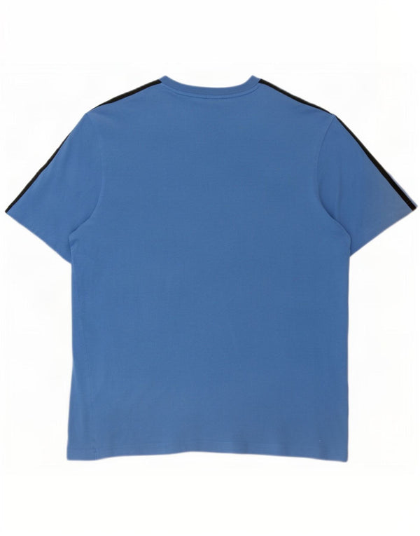Adidas Mens Graphic T-Shirt Top Large Blue Cotton