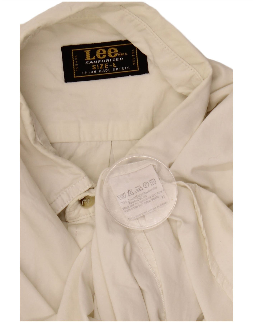 Camicia da uomo Lee grande in cotone bianco