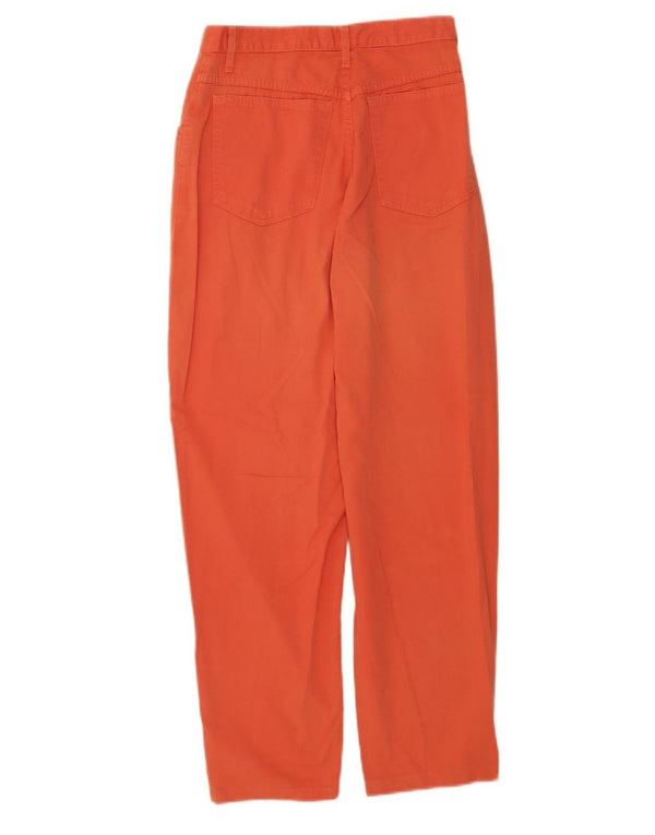 Pantaloni casual a vita alta da donna Benetton IT 42 Medium W24 L27 Arancione