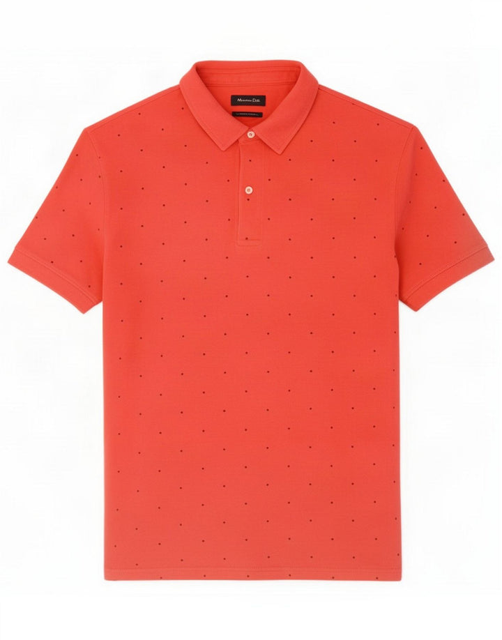 Massimo Dutti Polo da uomo con motivo astratto XL Rosso