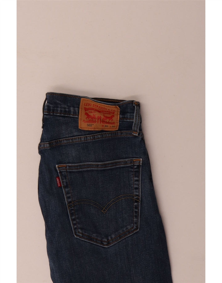 LEVI'S Jeans da uomo 502 affusolati W30 L30 in cotone blu