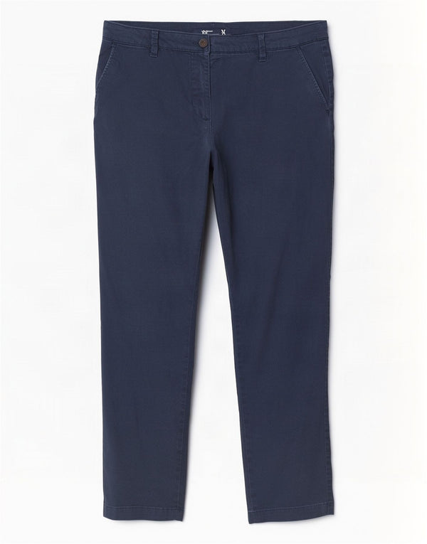 Crew Clothing Pantaloni chino dritti da donna UK 14 Large W34 L28 Blu navy