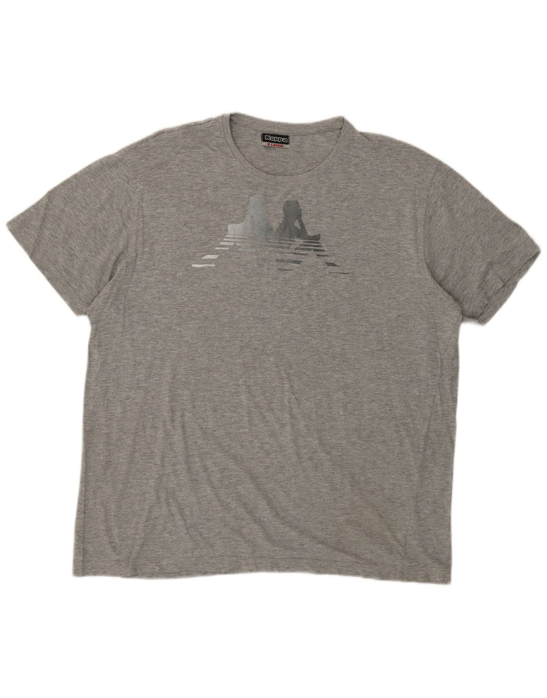 T-shirt grafica da donna KAPPA Top UK 18 XL cotone grigio