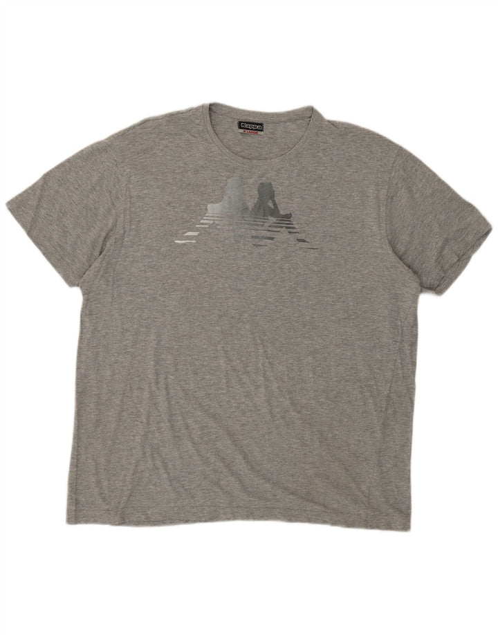 T-shirt grafica da donna KAPPA Top UK 18 XL cotone grigio
