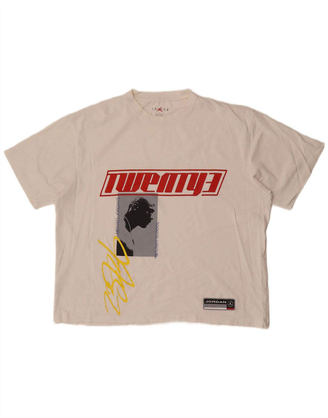 T-shirt grafica da uomo Jordan Top XL in cotone bianco