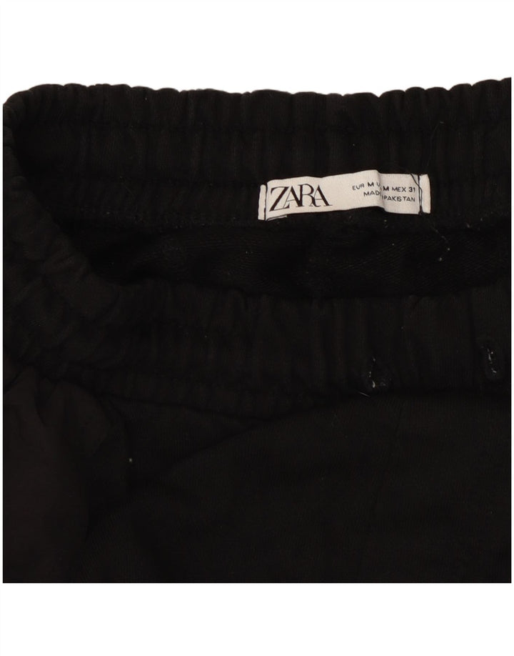 Zara Uomo Capri Cargo Pantaloni della Tuta Joggers Medio Nero