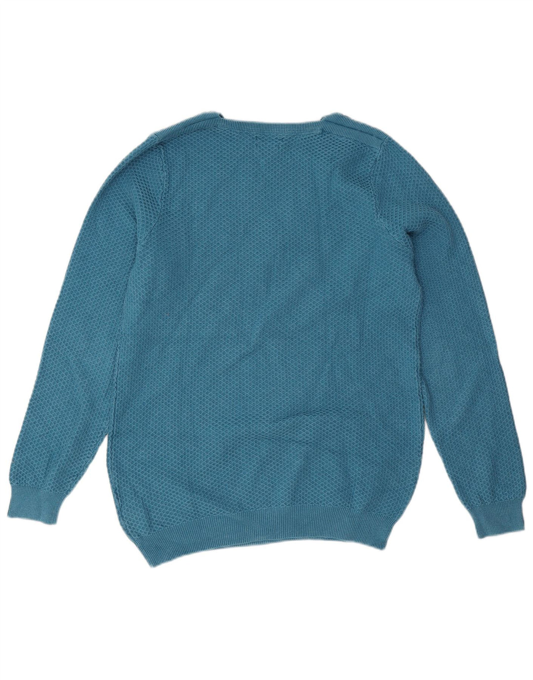 MASSIMO DUTTI Maglione da uomo girocollo grande in cotone blu
