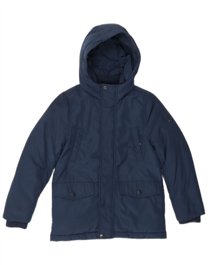 Giacca imbottita con cappuccio Tommy Hilfiger per ragazzi 9-10 anni in poliestere blu navy
