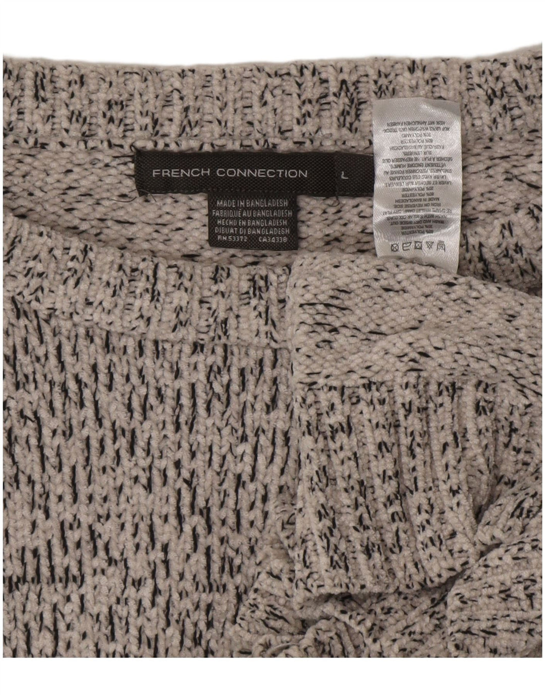 FRENCH CONNECTION Maglione da uomo con scollo a barca grande poliestere grigio