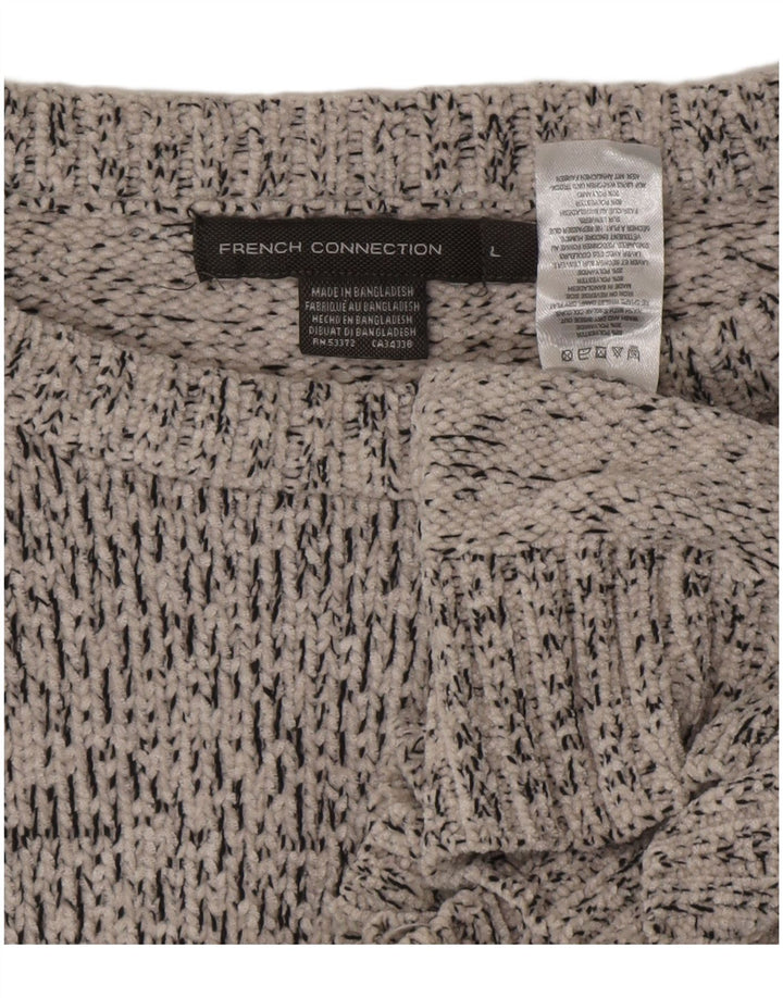 FRENCH CONNECTION Maglione da uomo con scollo a barca grande poliestere grigio