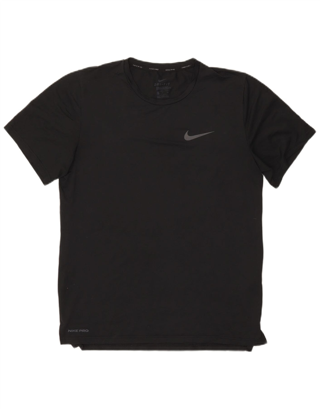 T-shirt NIKE da uomo Dri Fit vestibilità standard, piccola, in poliestere nero