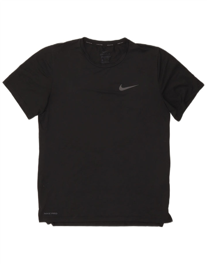 T-shirt NIKE da uomo Dri Fit vestibilità standard, piccola, in poliestere nero